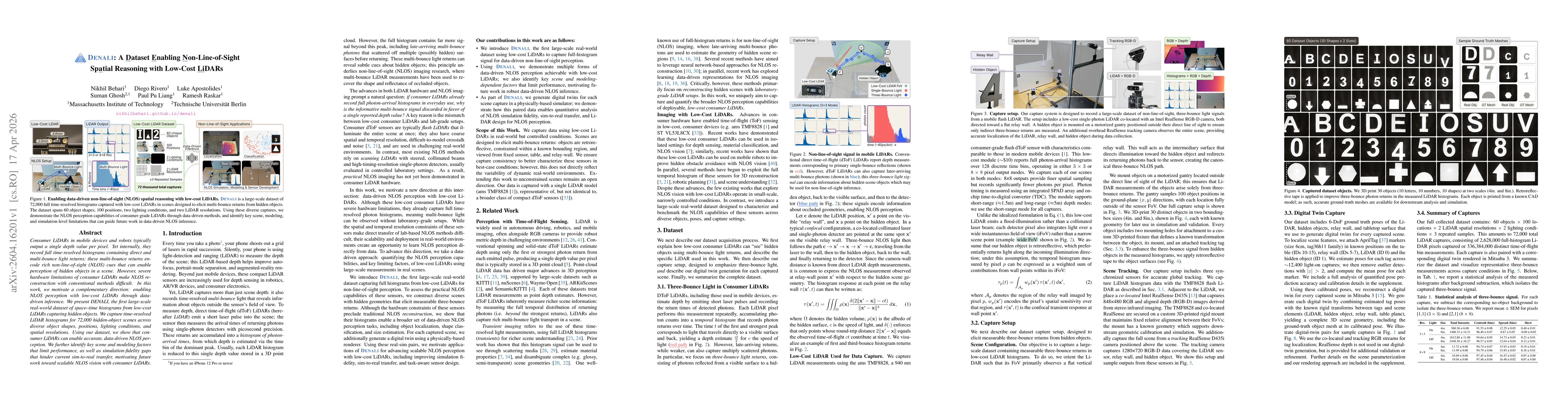 Thumbnail for DENALI: A Dataset Enabling Non-Line-of-Sight Spatial Reasoning with Low-Cost LiDARs