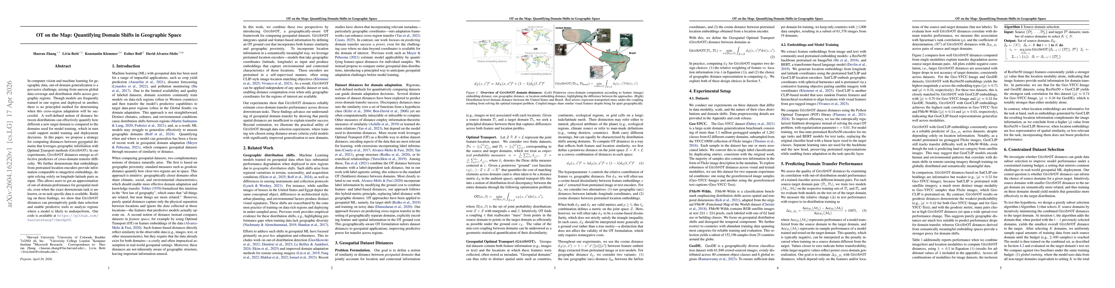 Thumbnail for OT on the Map: Quantifying Domain Shifts in Geographic Space