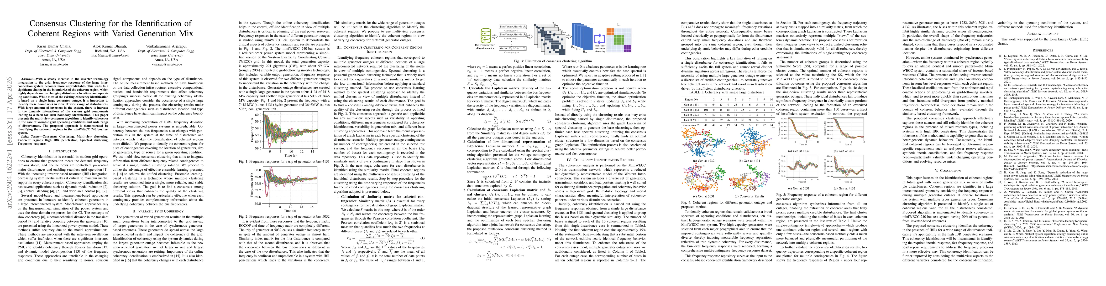 Thumbnail for Consensus Clustering for the Identification of Coherent Regions with Varied Generation Mix