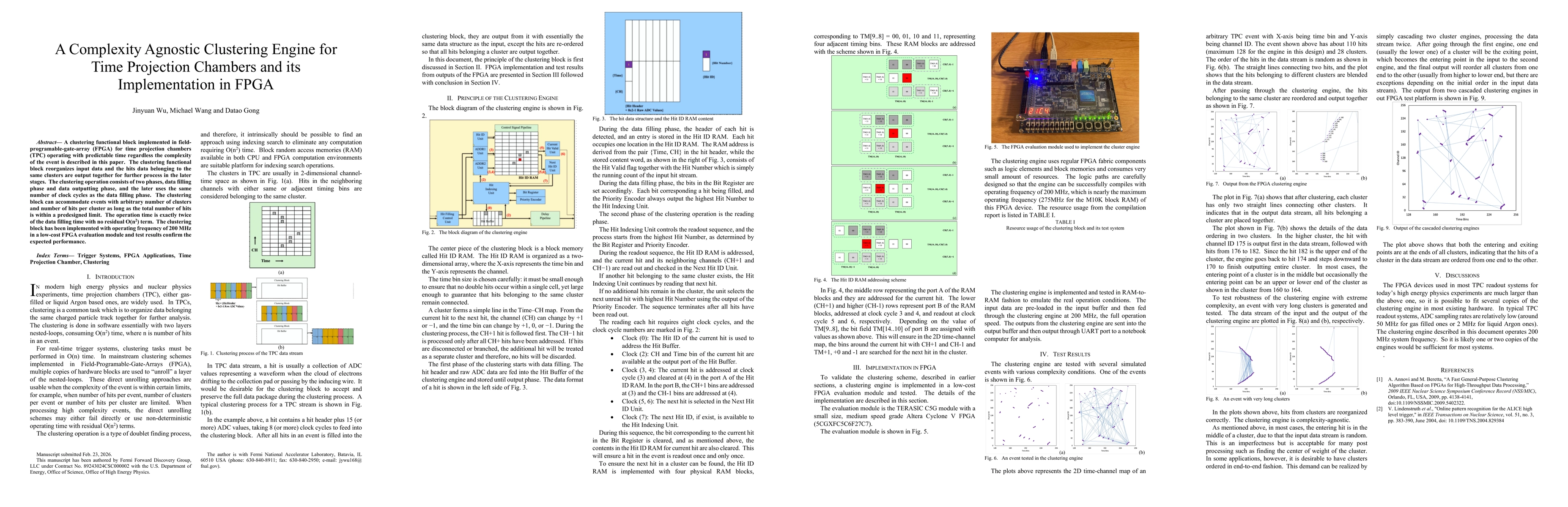 Thumbnail for A Complexity Agnostic Clustering Engine for Time Projection Chambers and its Implementation in FPGA