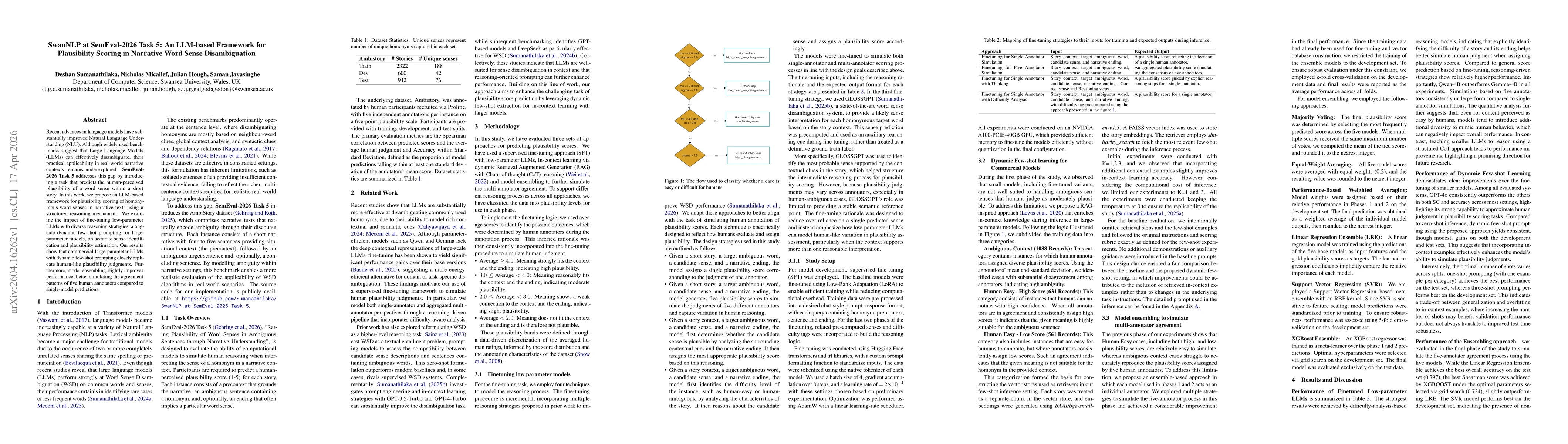 Thumbnail for SwanNLP at SemEval-2026 Task 5: An LLM-based Framework for Plausibility Scoring in Narrative Word Sense Disambiguation