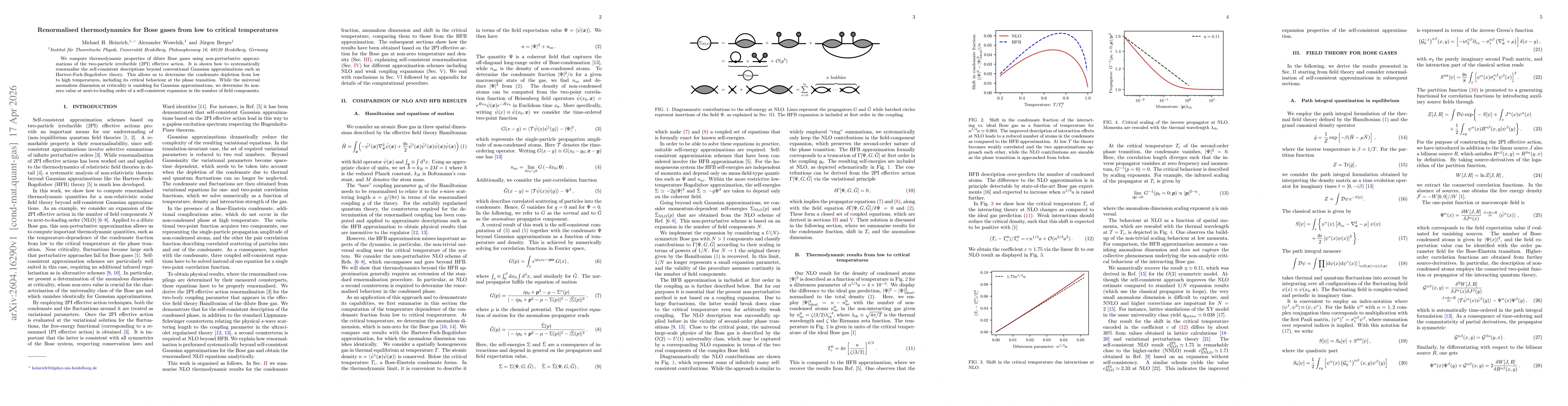 Thumbnail for Renormalised thermodynamics for Bose gases from low to critical temperatures