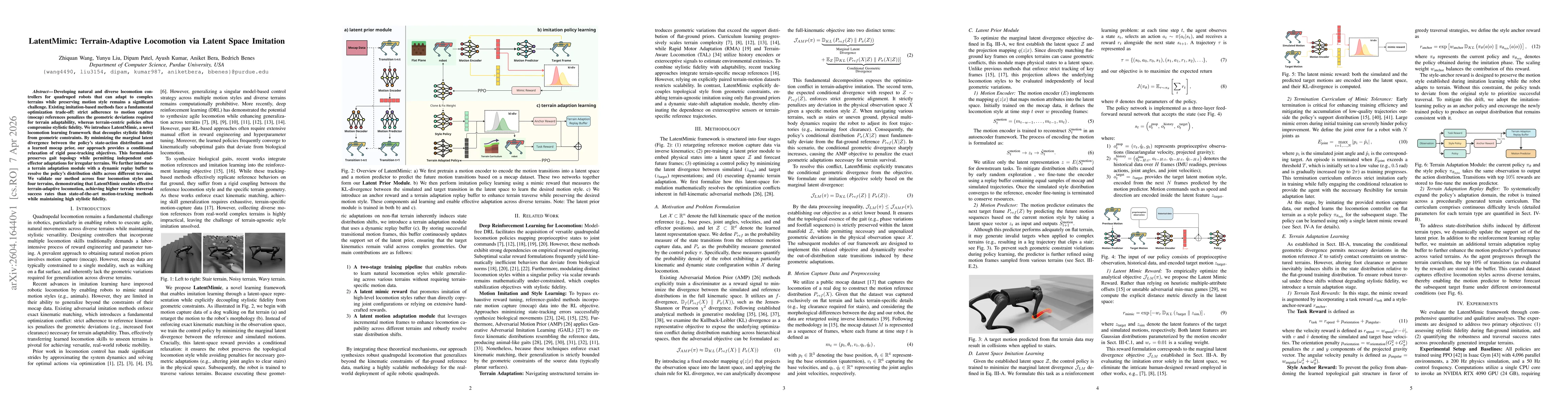 Thumbnail for LatentMimic: Terrain-Adaptive Locomotion via Latent Space Imitation