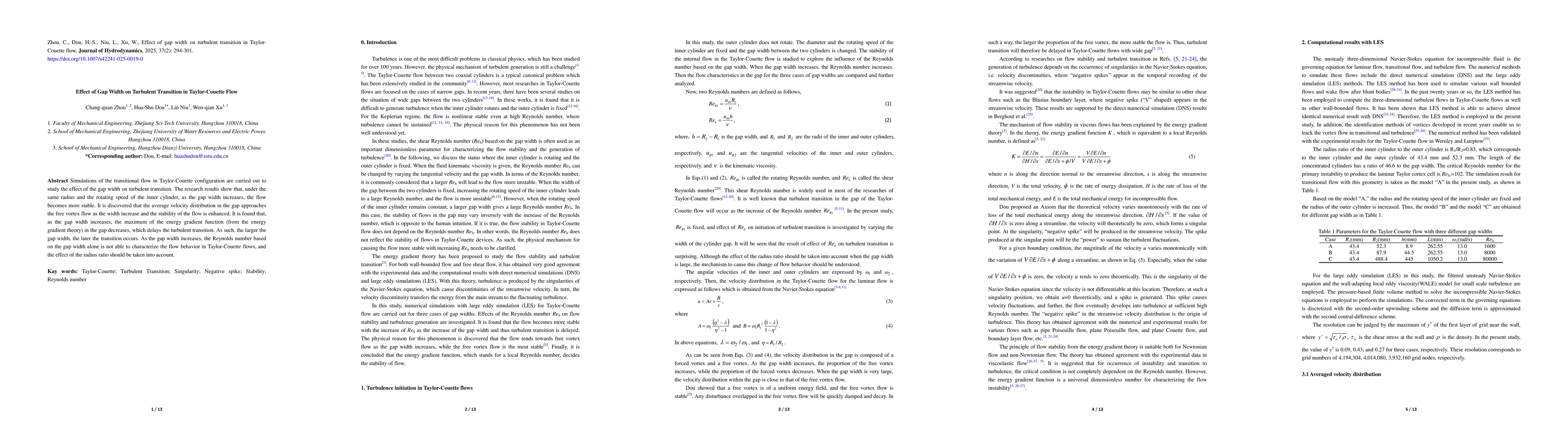 Thumbnail for Effect of gap width on turbulent transition in Taylor-Couette flow