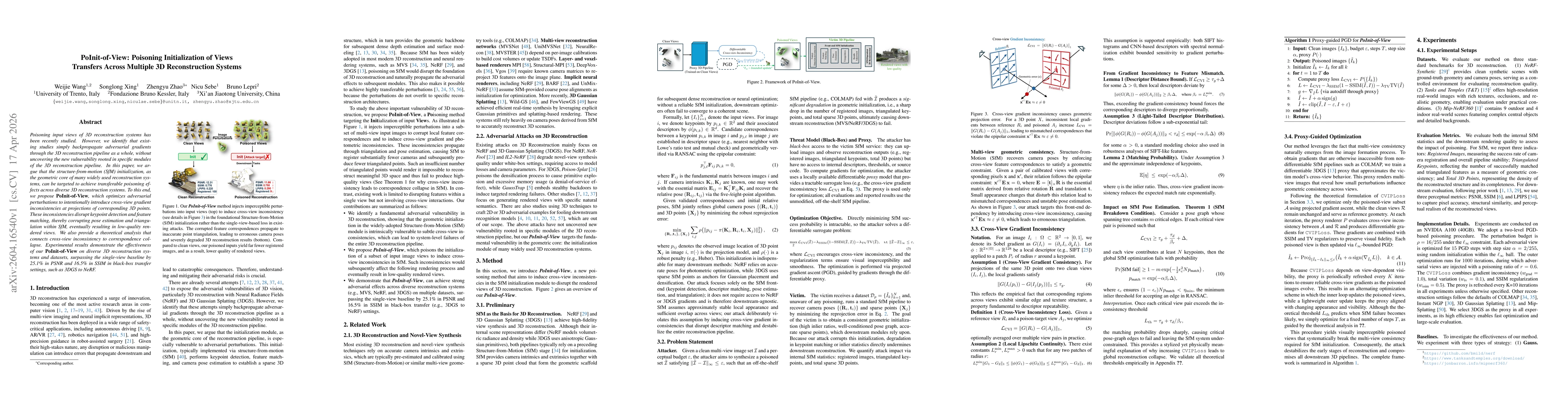 Thumbnail for PoInit-of-View: Poisoning Initialization of Views Transfers Across Multiple 3D Reconstruction Systems