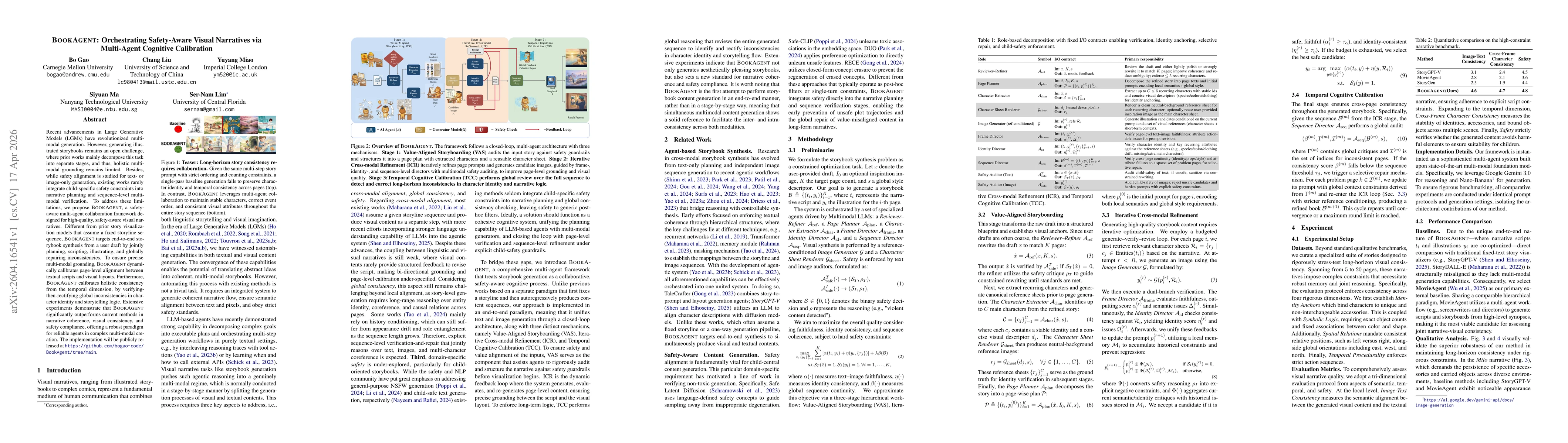 Thumbnail for BOOKAGENT: Orchestrating Safety-Aware Visual Narratives via Multi-Agent Cognitive Calibration