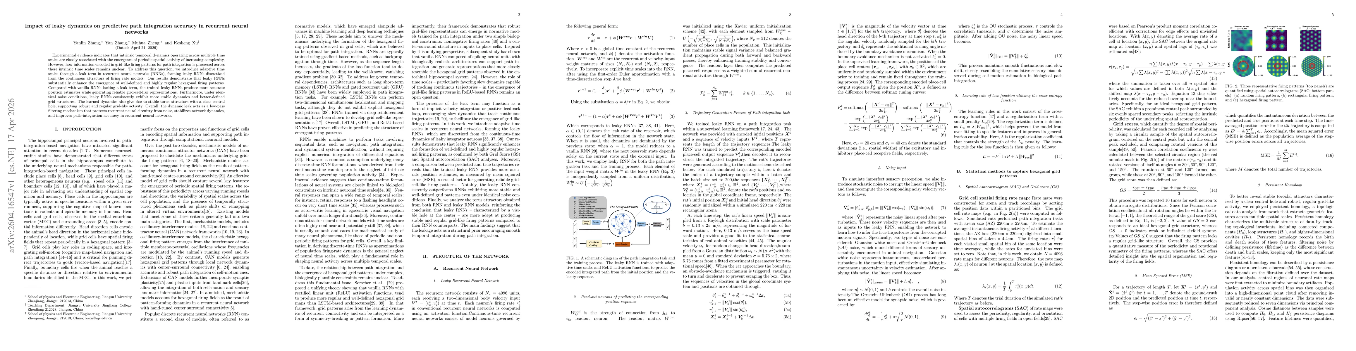 Thumbnail for Impact of leaky dynamics on predictive path integration accuracy in recurrent neural networks