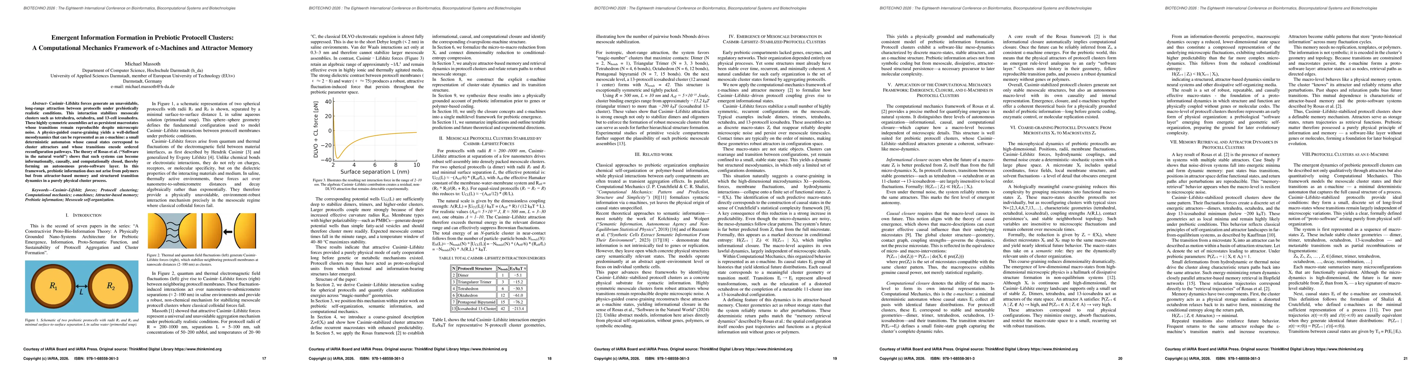 Thumbnail for Emergent Information Formation in Prebiotic Protocell Clusters: A Computational Mechanics Framework of $ε$-Machines and Attractor Memory