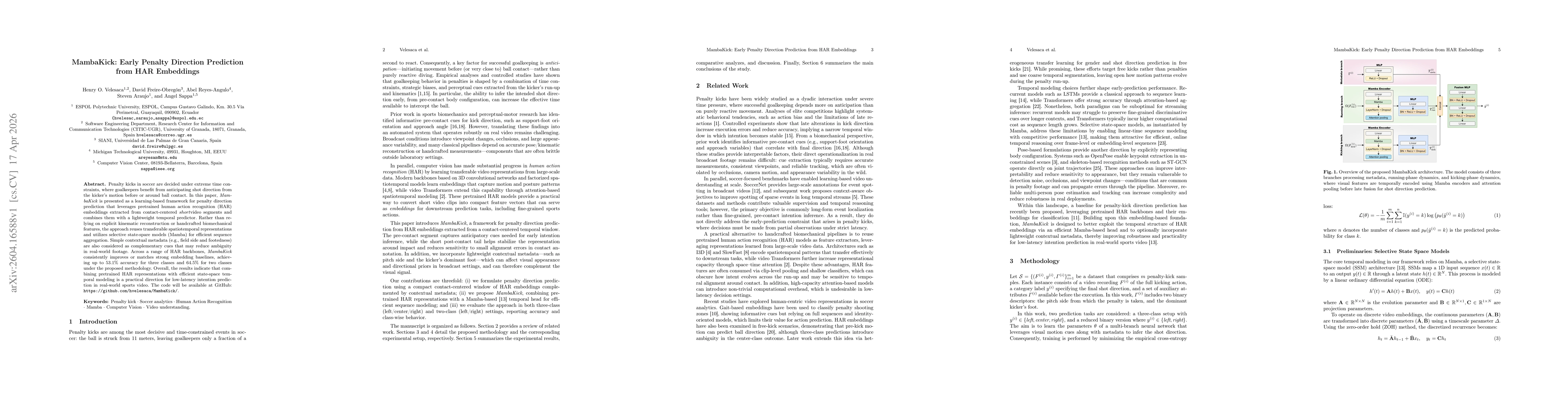 Thumbnail for MambaKick: Early Penalty Direction Prediction from HAR Embeddings