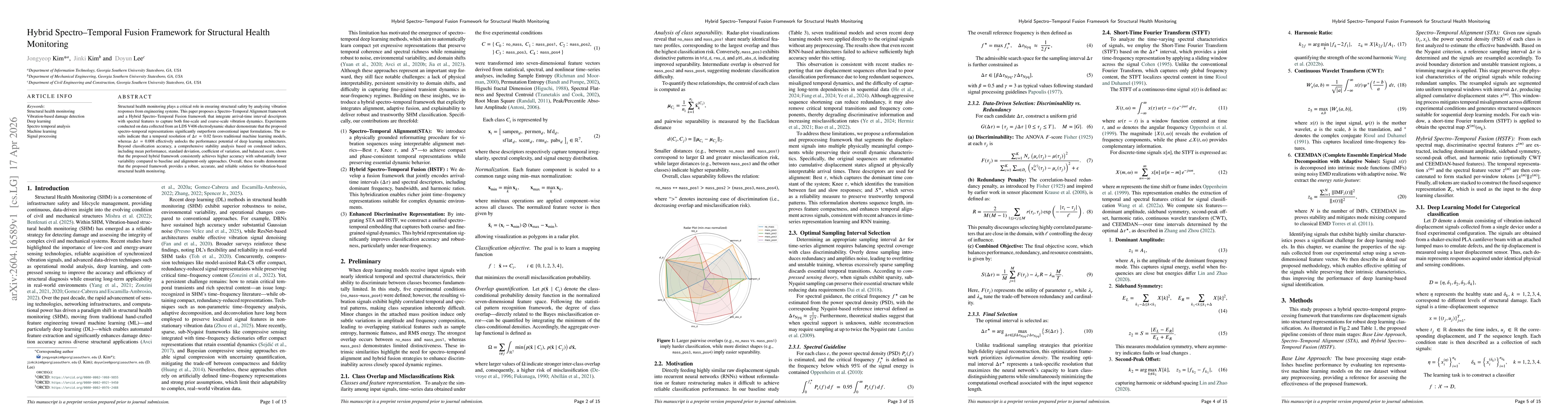Thumbnail for Hybrid Spectro-Temporal Fusion Framework for Structural Health Monitoring