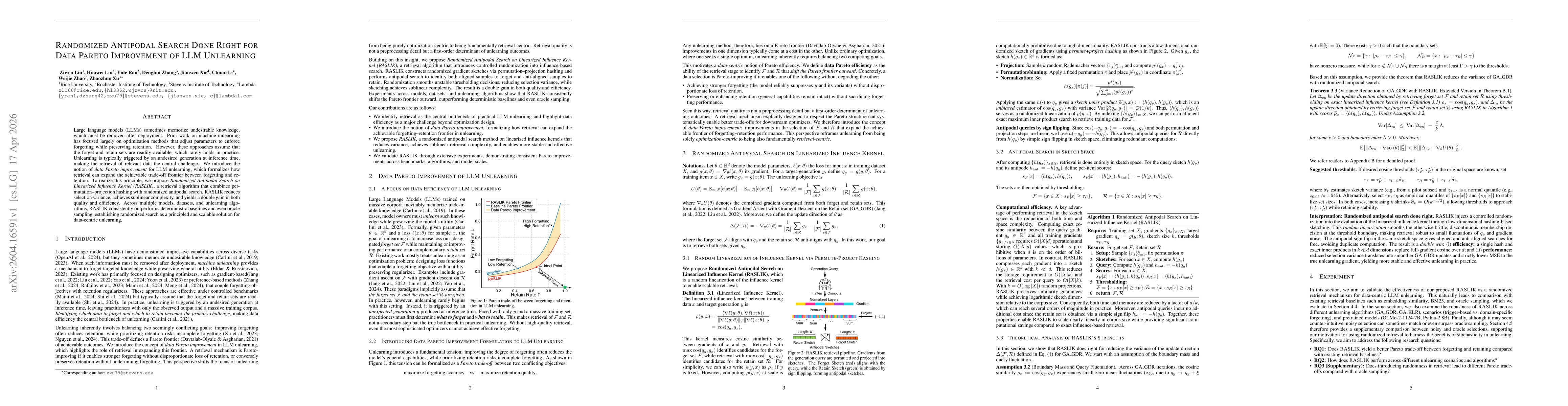 Thumbnail for Randomized Antipodal Search Done Right for Data Pareto Improvement of LLM Unlearning
