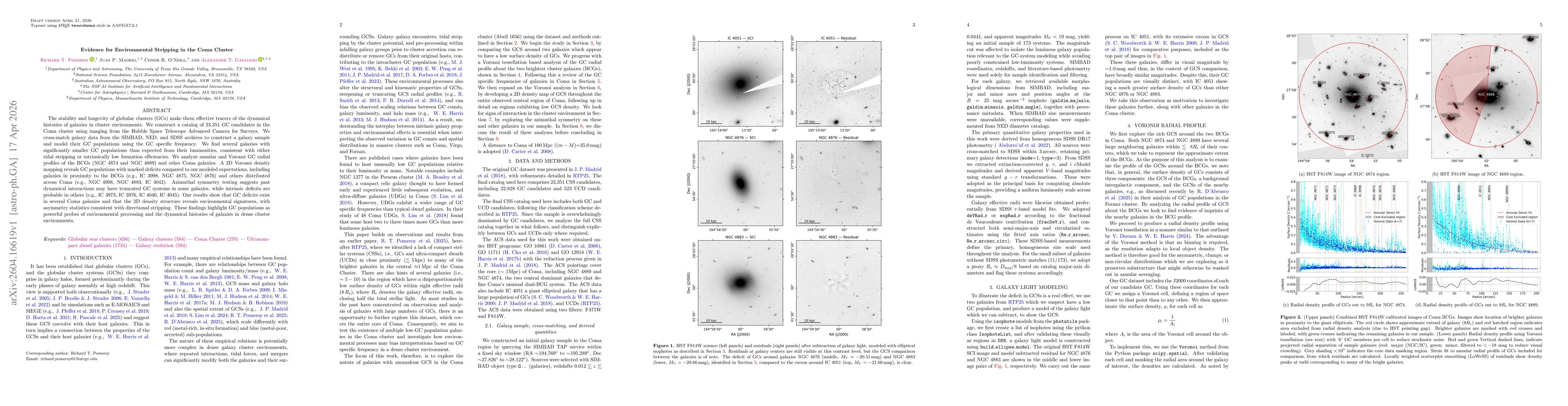 Thumbnail for Evidence for Environmental Stripping in the Coma Cluster