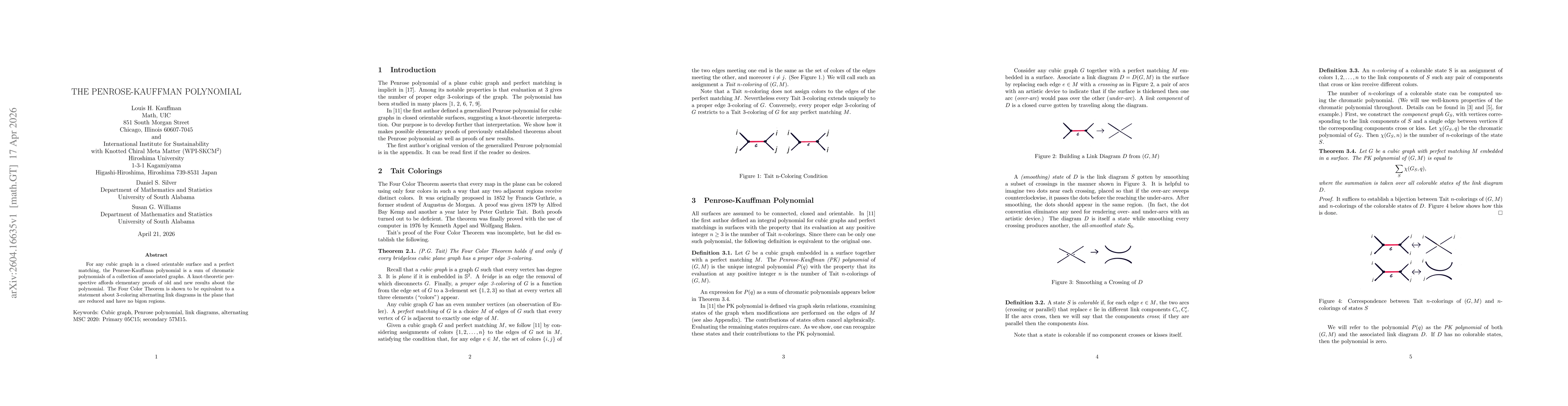 Thumbnail for The Penrose-Kauffman Polynomial