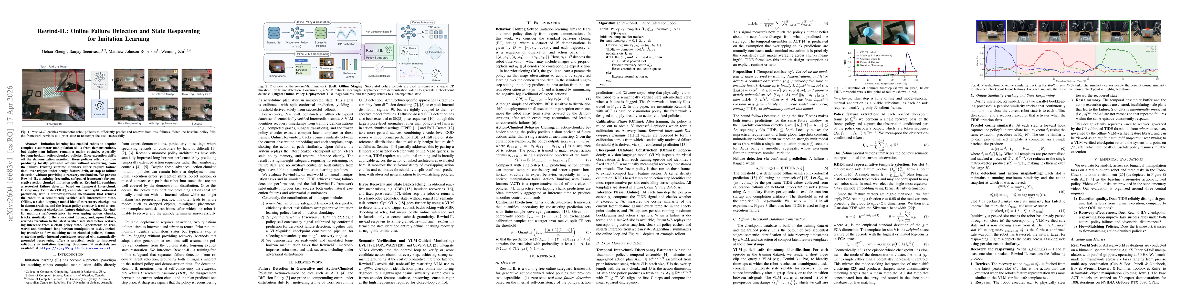Thumbnail for Rewind-IL: Online Failure Detection and State Respawning for Imitation Learning