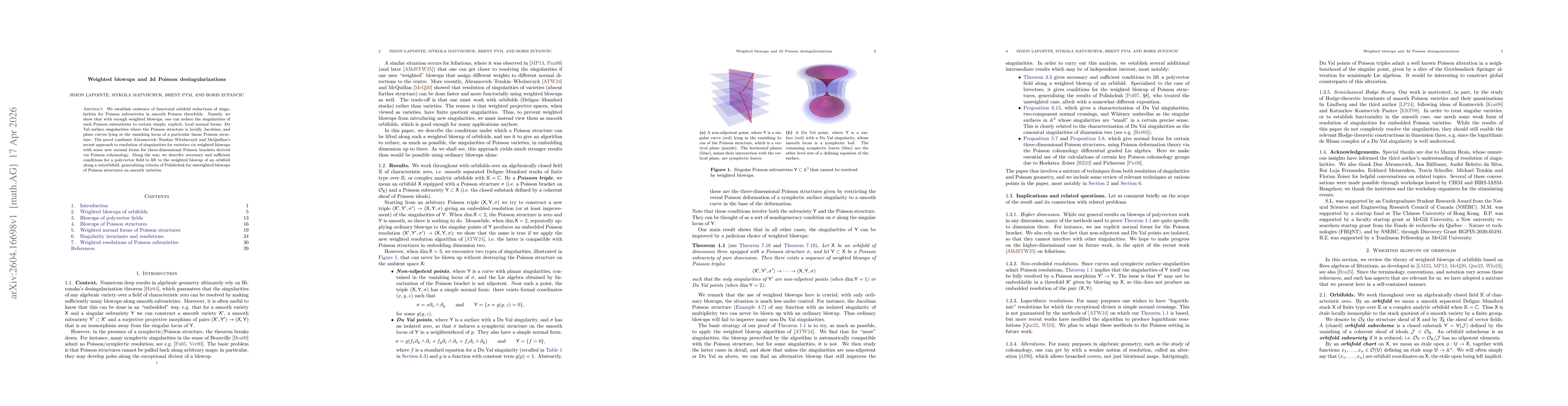 Thumbnail for Weighted blowups and 3d Poisson desingularizations