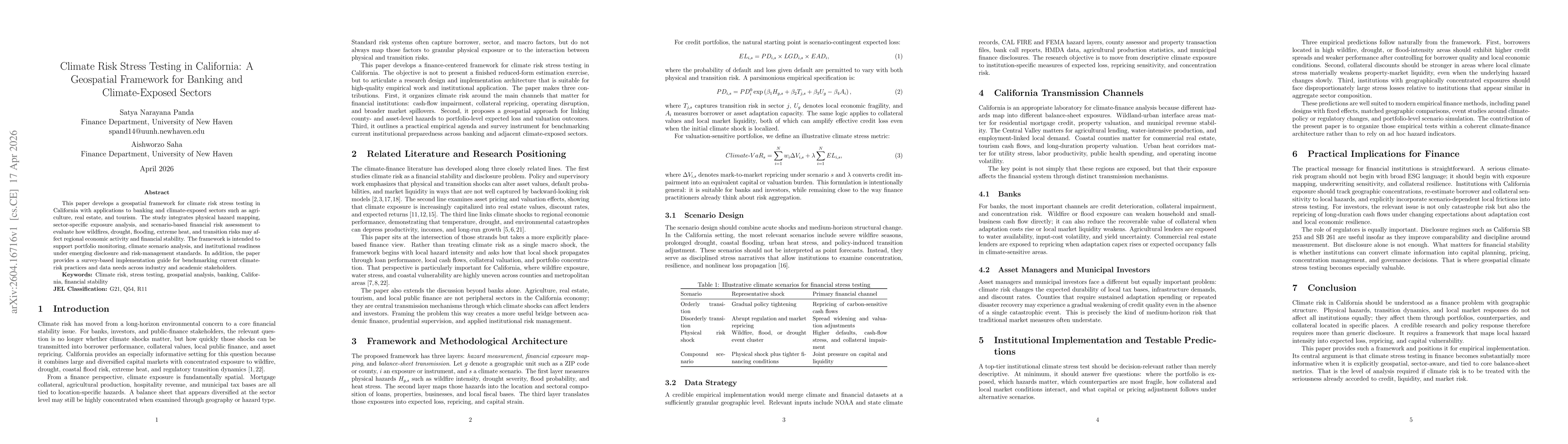Thumbnail for Climate Risk Stress Testing in California: A Geospatial Framework for Banking and Climate-Exposed Sectors