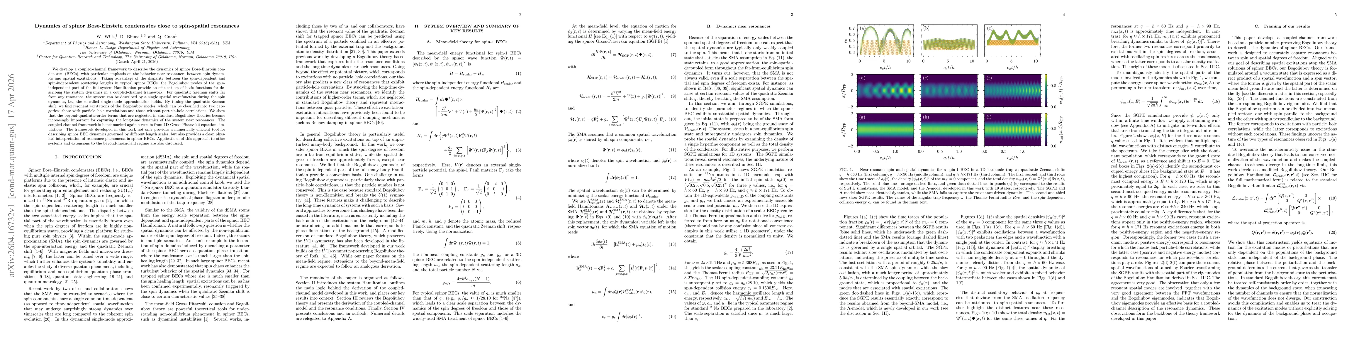Thumbnail for Dynamics of spinor Bose-Einstein condensates close to spin-spatial resonances