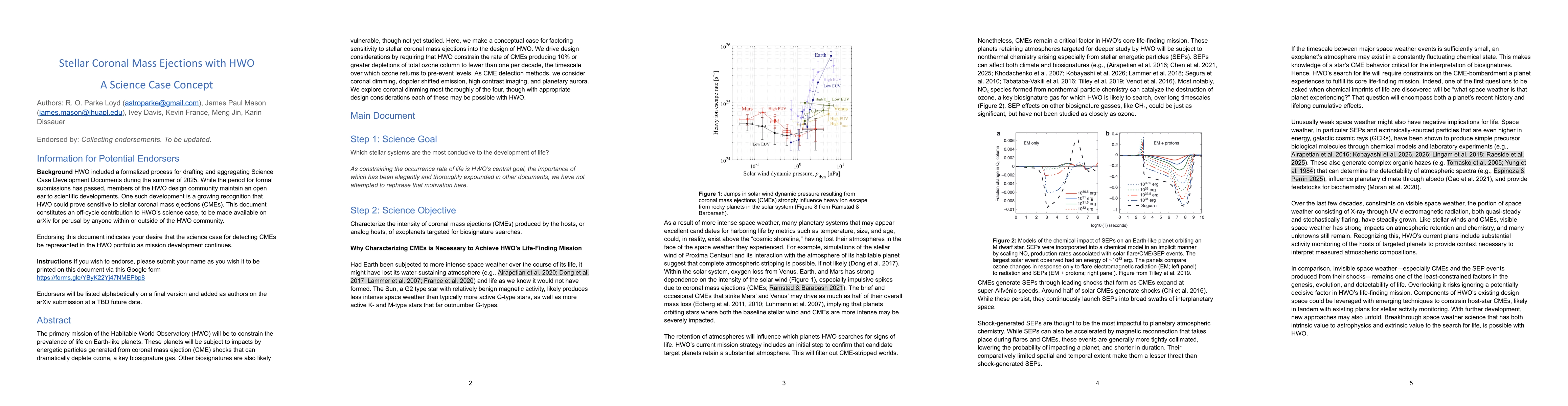 Thumbnail for Stellar Coronal Mass Ejections with HWO: A Science Case Concept