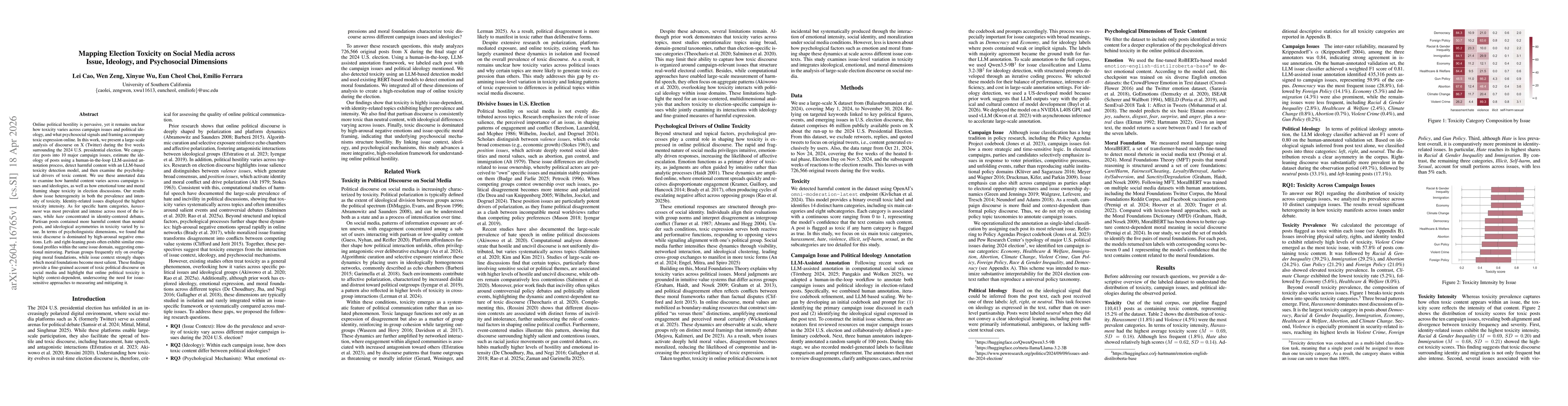 Thumbnail for Mapping Election Toxicity on Social Media across Issue, Ideology, and Psychosocial Dimensions