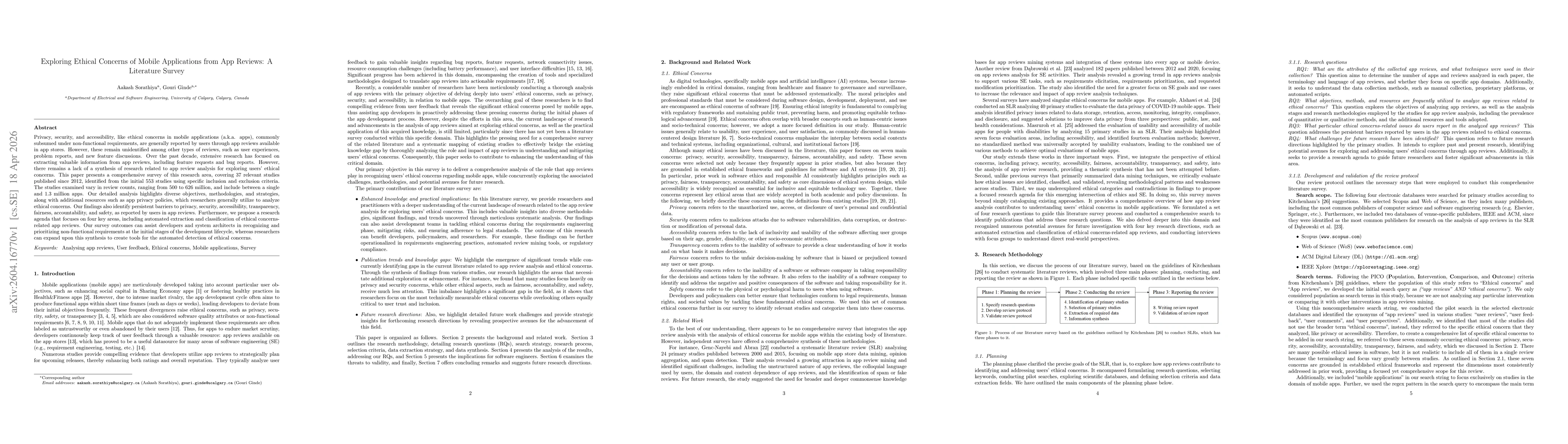 Thumbnail for Exploring Ethical Concerns of Mobile Applications from App Reviews: A Literature Survey