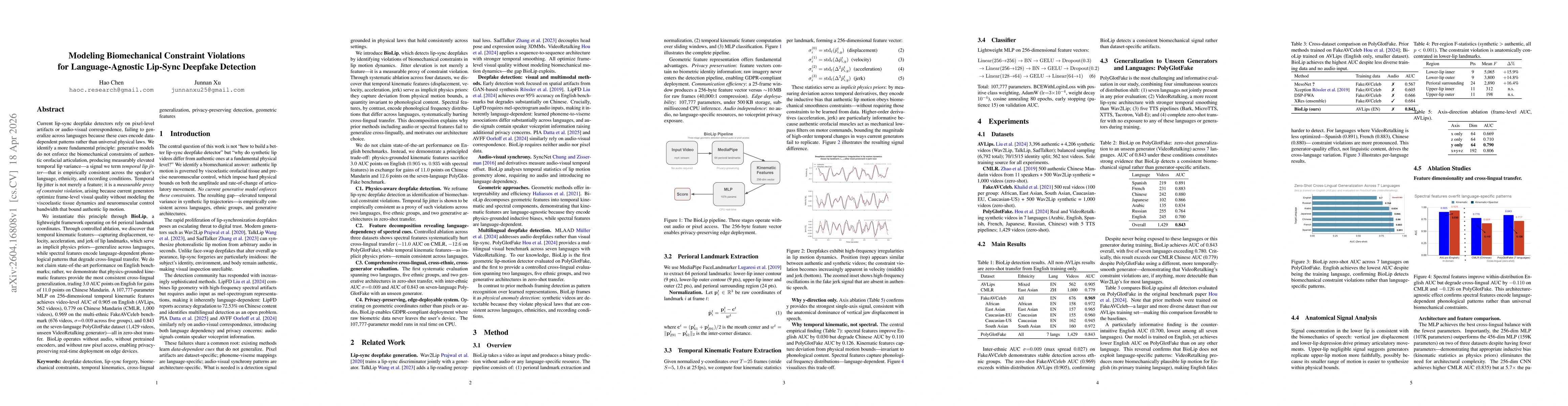 Thumbnail for Modeling Biomechanical Constraint Violations for Language-Agnostic Lip-Sync Deepfake Detection