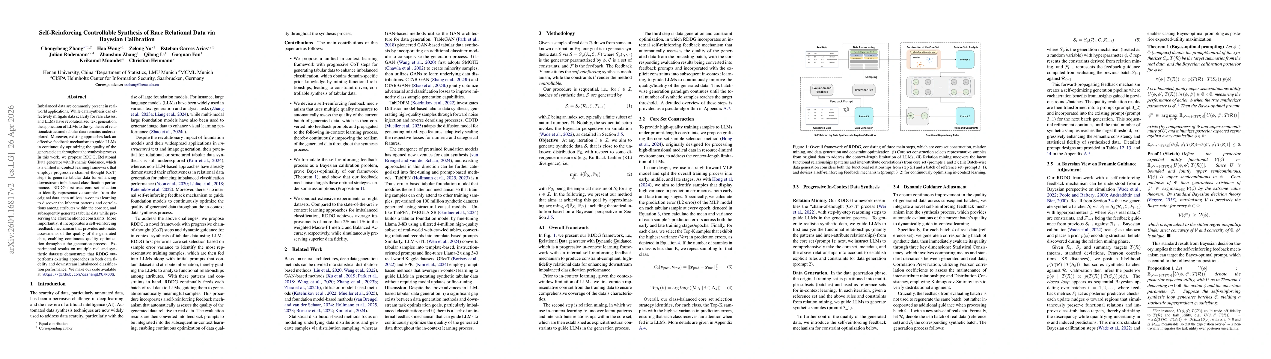 Thumbnail for Self-Reinforcing Controllable Synthesis of Rare Relational Data via Bayesian Calibration