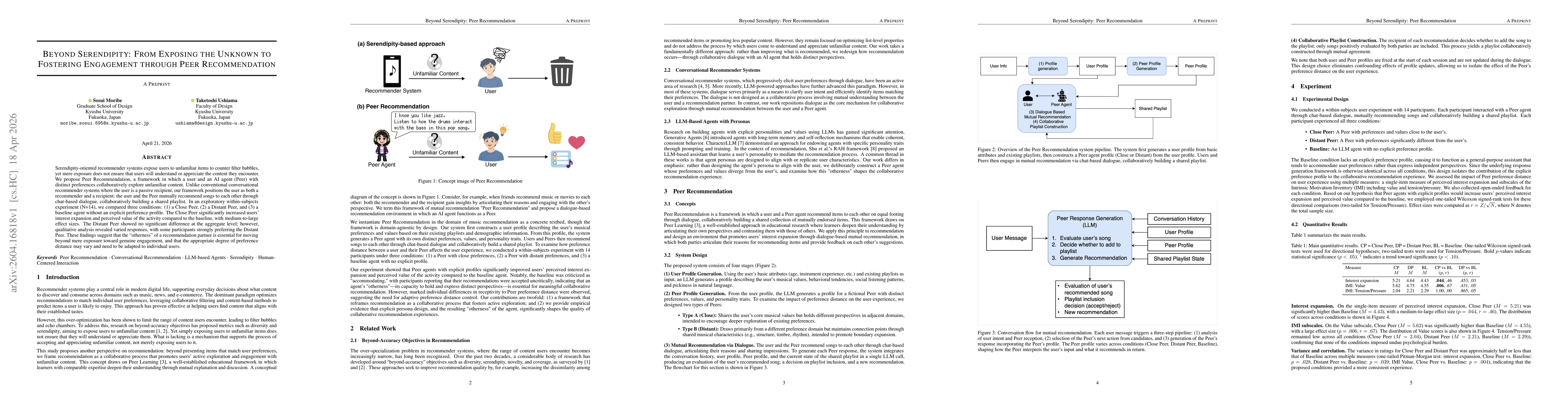Thumbnail for Beyond Serendipity: From Exposing the Unknown to Fostering Engagement through Peer Recommendation