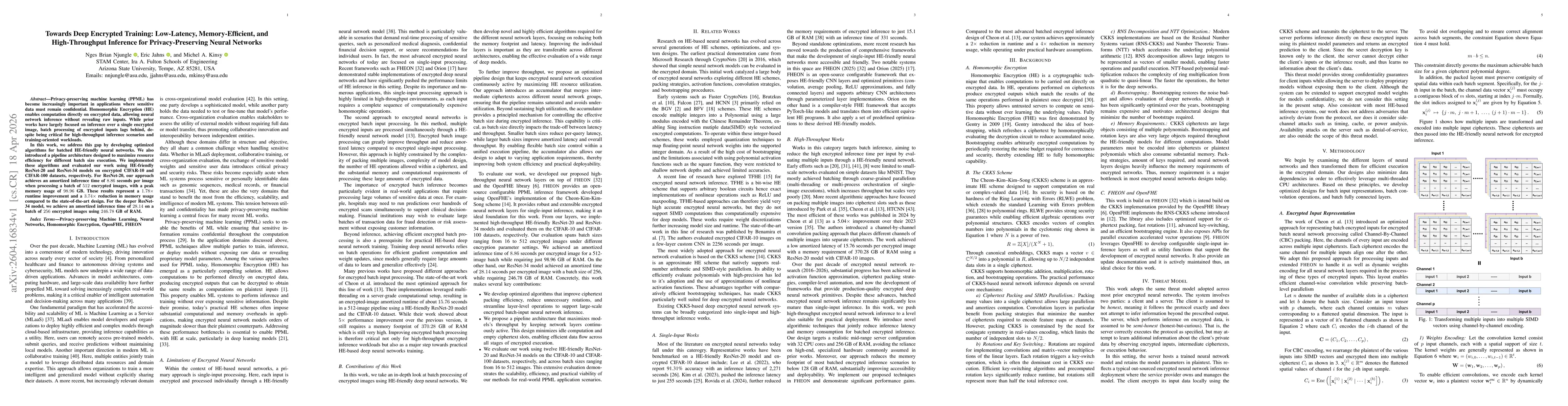 Thumbnail for Towards Deep Encrypted Training: Low-Latency, Memory-Efficient, and High-Throughput Inference for Privacy-Preserving Neural Networks