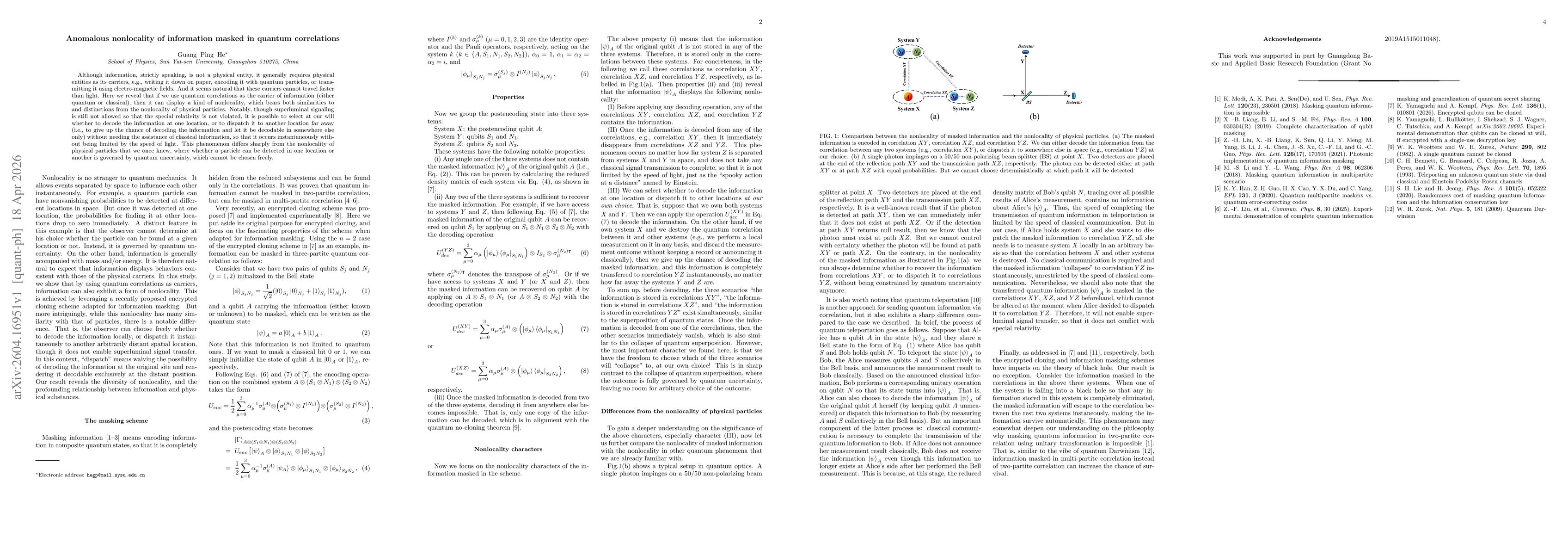 Thumbnail for Anomalous nonlocality of information masked in quantum correlations