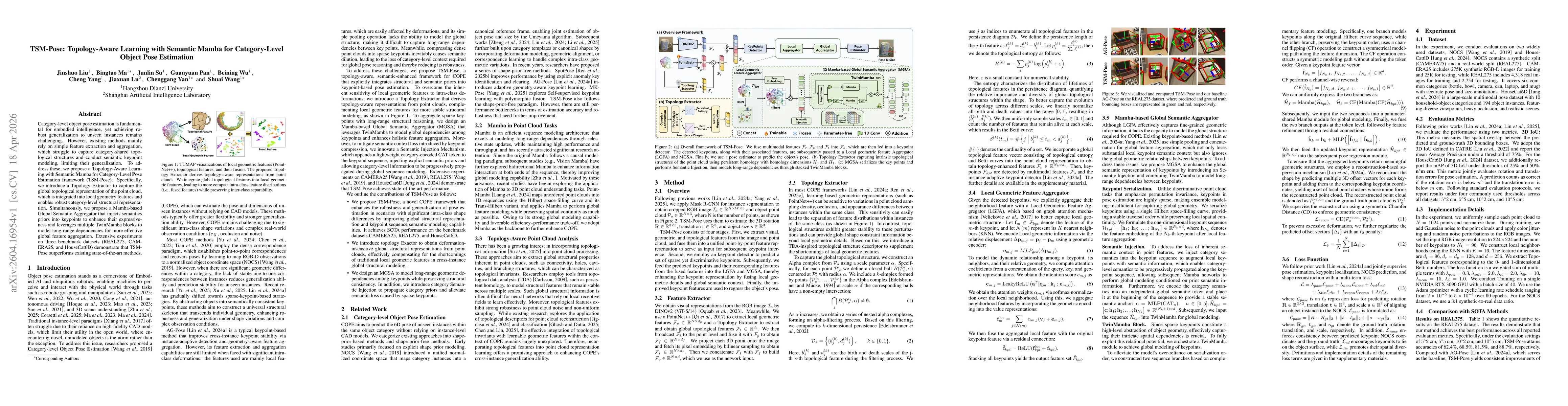 Thumbnail for TSM-Pose: Topology-Aware Learning with Semantic Mamba for Category-Level Object Pose Estimation