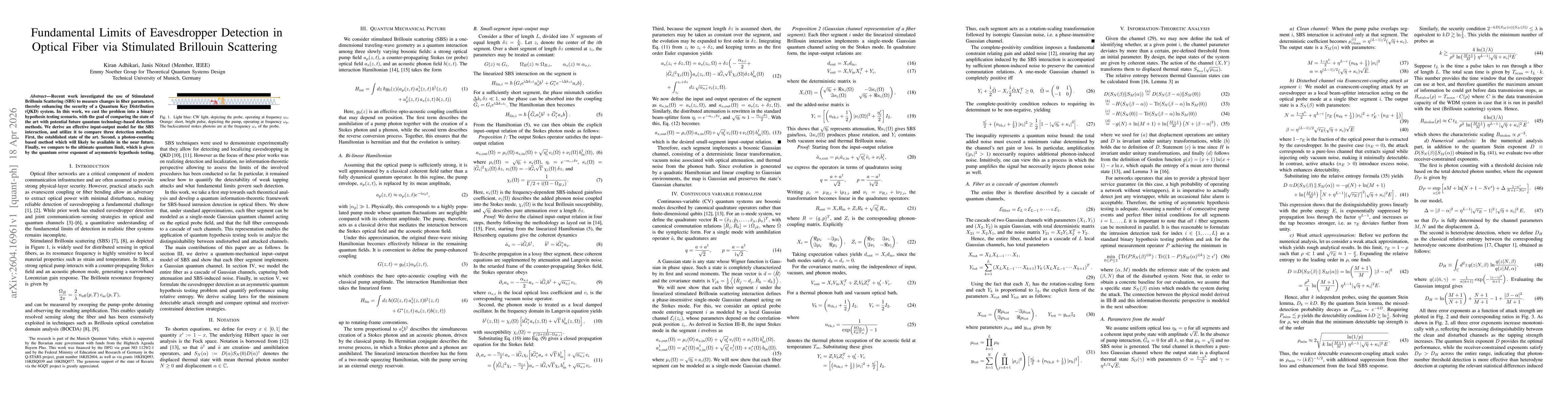 Thumbnail for Fundamental Limits of Eavesdropper Detection and Localization in Optical Fiber via Stimulated Brillouin Scattering
