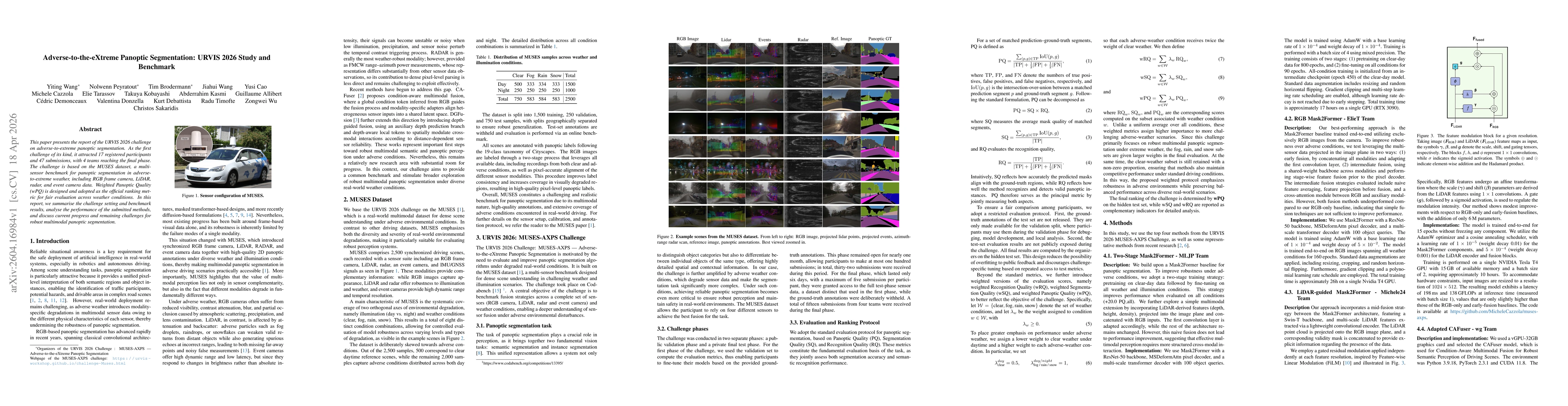 Thumbnail for Adverse-to-the-eXtreme Panoptic Segmentation: URVIS 2026 Study and Benchmark
