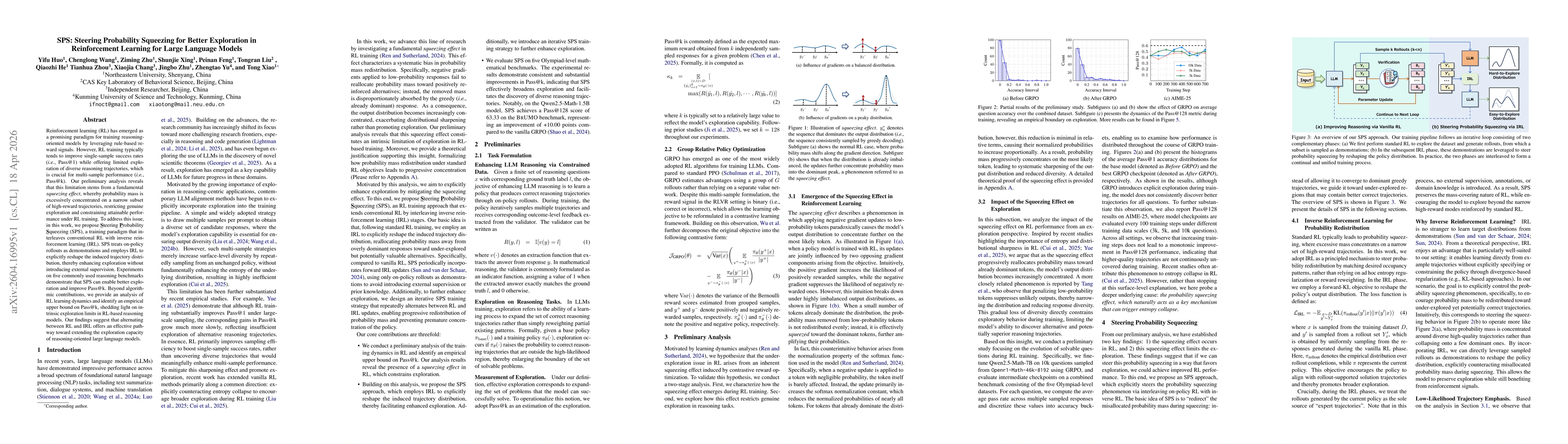 Thumbnail for SPS: Steering Probability Squeezing for Better Exploration in Reinforcement Learning for Large Language Models