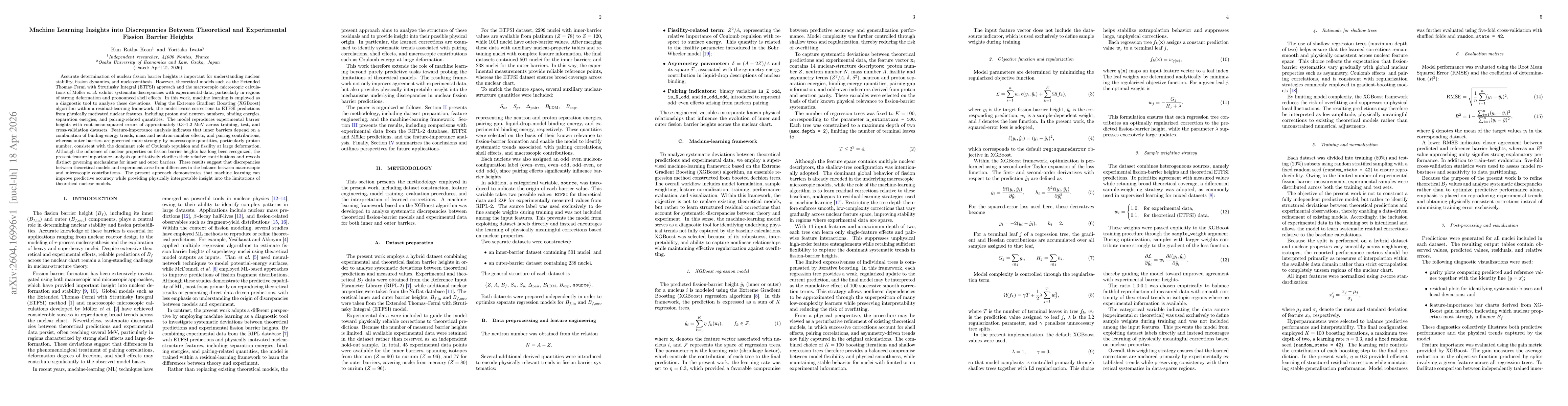 Thumbnail for Machine Learning Insights into Discrepancies Between Theoretical and Experimental Fission Barrier Heights