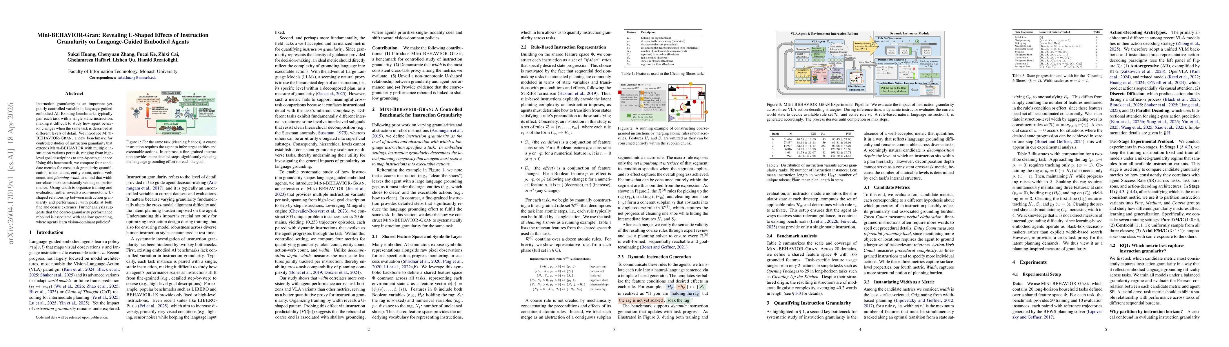 Thumbnail for Mini-BEHAVIOR-Gran: Revealing U-Shaped Effects of Instruction Granularity on Language-Guided Embodied Agents