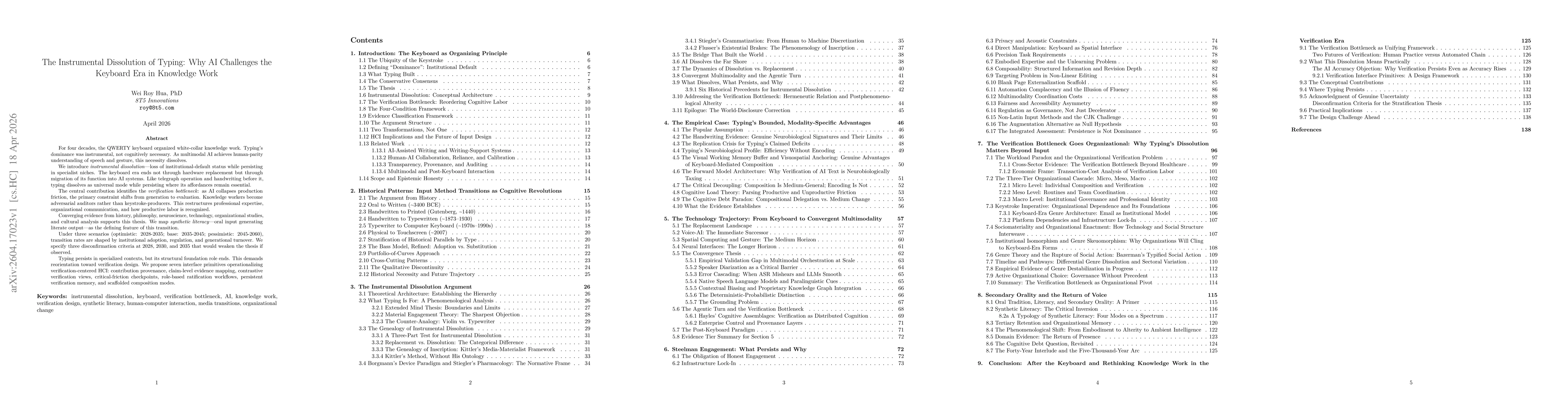 Thumbnail for The Instrumental Dissolution of Typing: Why AI Challenges the Keyboard Era in Knowledge Work