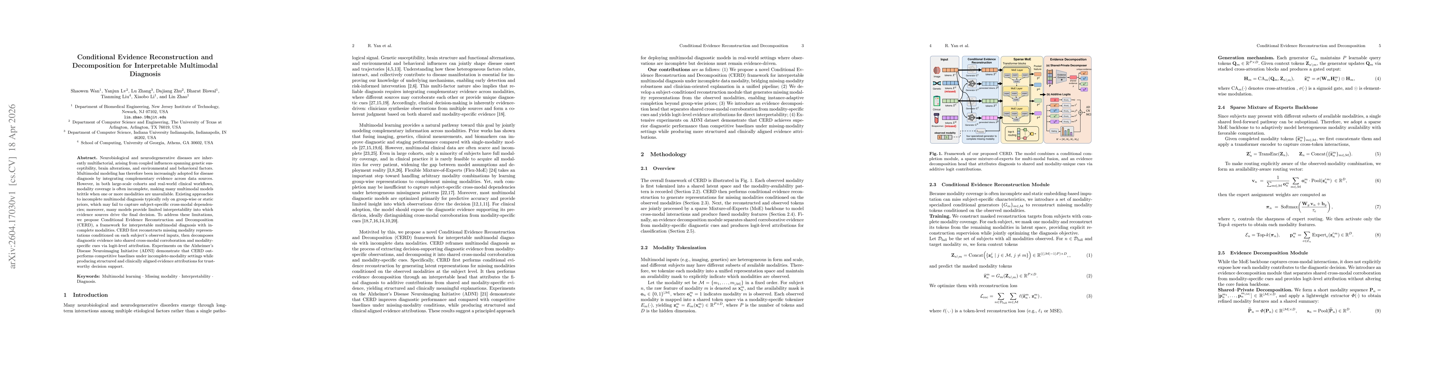 Thumbnail for Conditional Evidence Reconstruction and Decomposition for Interpretable Multimodal Diagnosis