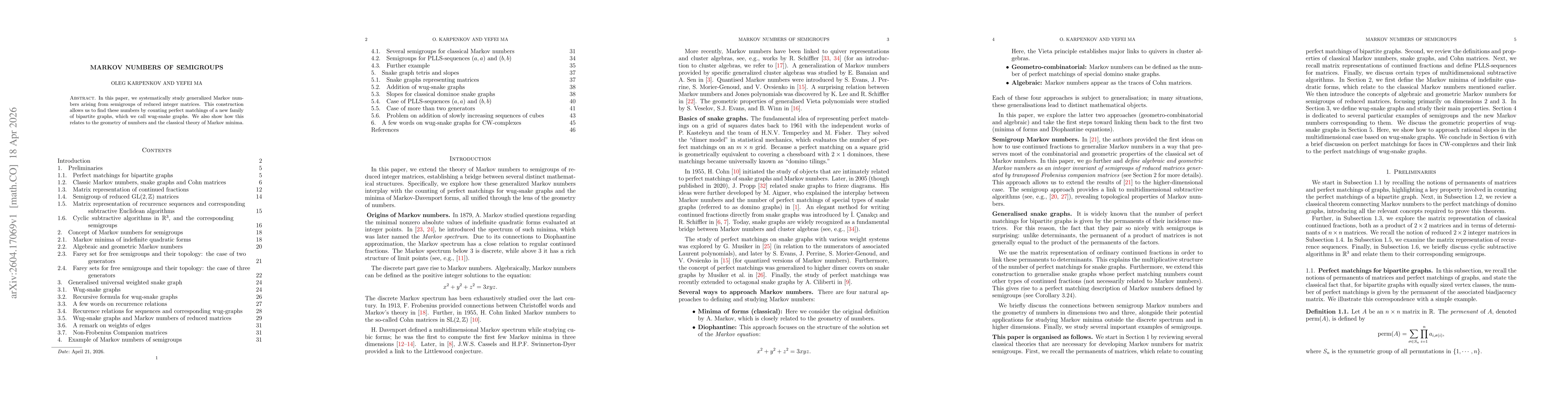 Thumbnail for Markov numbers of semigroups