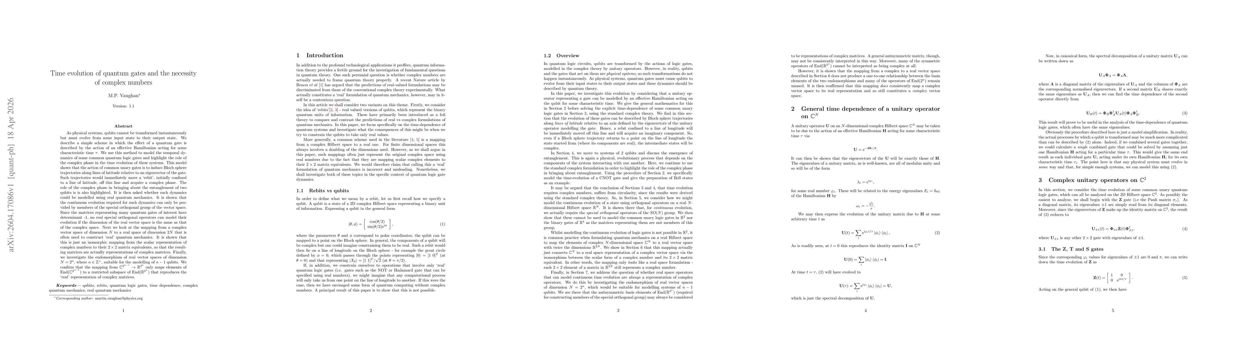 Thumbnail for Time evolution of quantum gates and the necessity of complex numbers