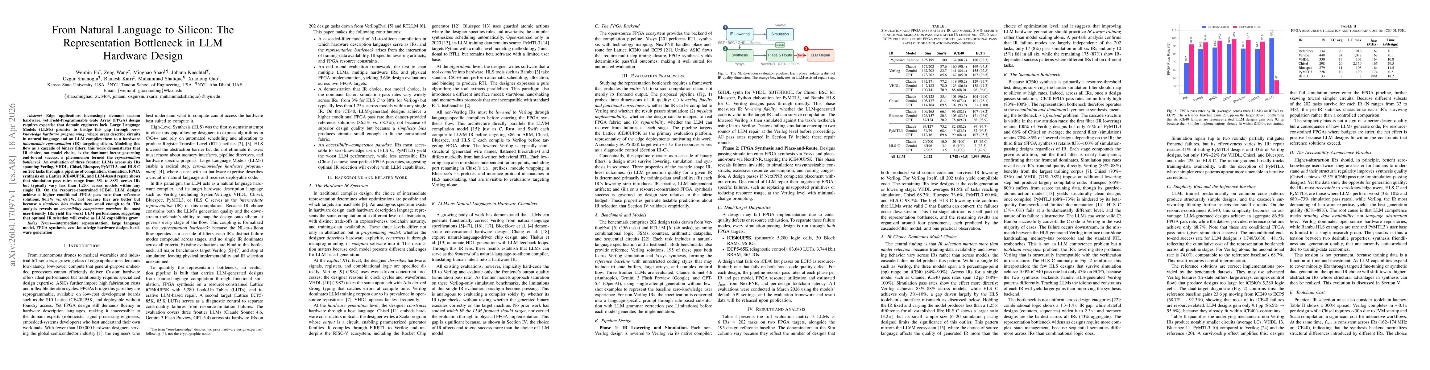 Thumbnail for From Natural Language to Silicon: The Representation Bottleneck in LLM Hardware Design