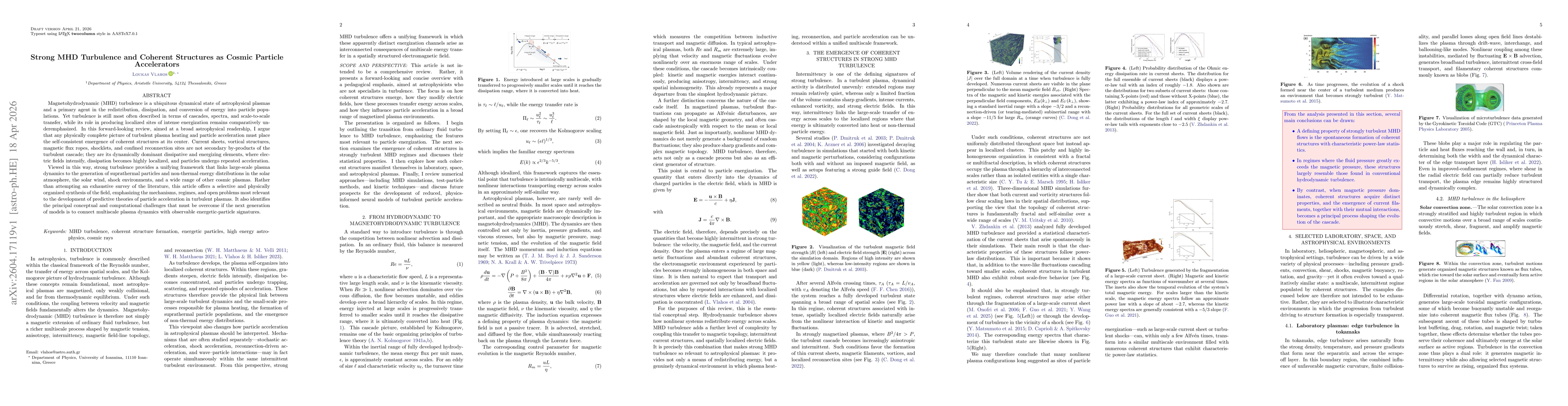 Thumbnail for Strong MHD Turbulence and Coherent Structures as Drivers of Cosmic Particle Acceleration