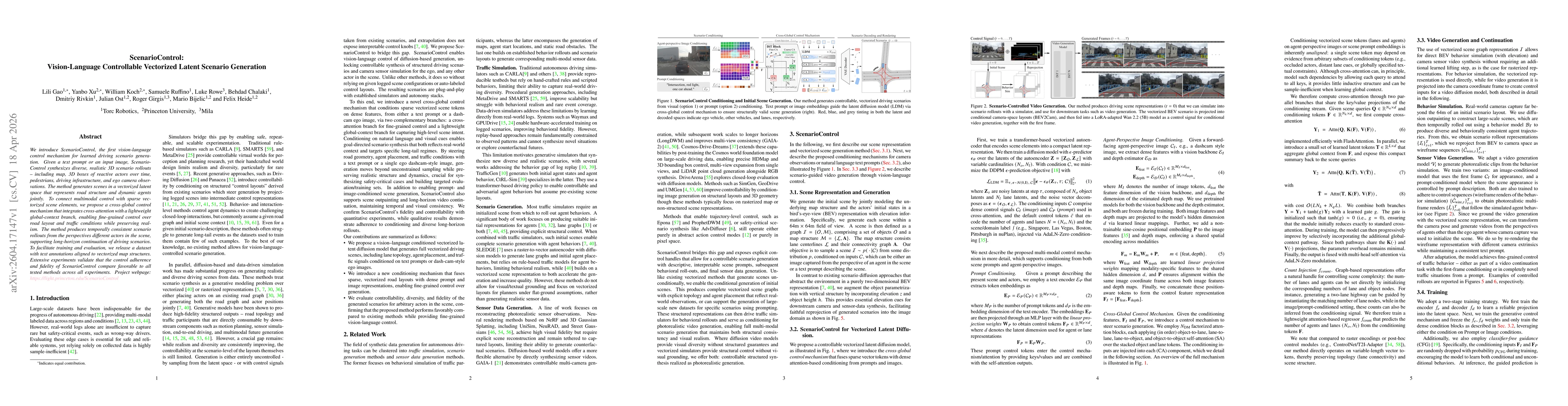 Thumbnail for ScenarioControl: Vision-Language Controllable Vectorized Latent Scenario Generation