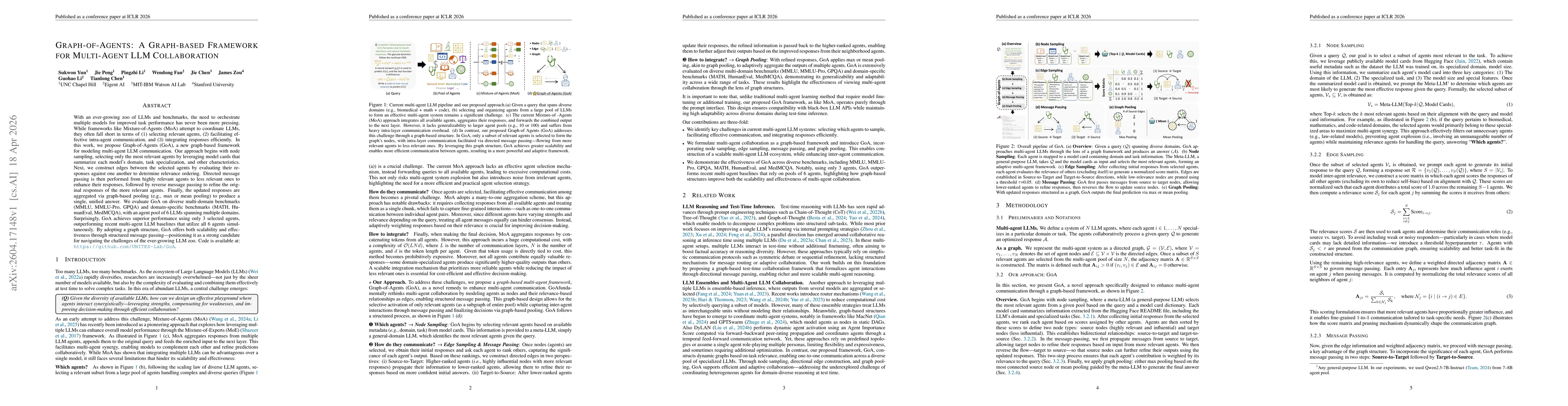 Thumbnail for Graph-of-Agents: A Graph-based Framework for Multi-Agent LLM Collaboration