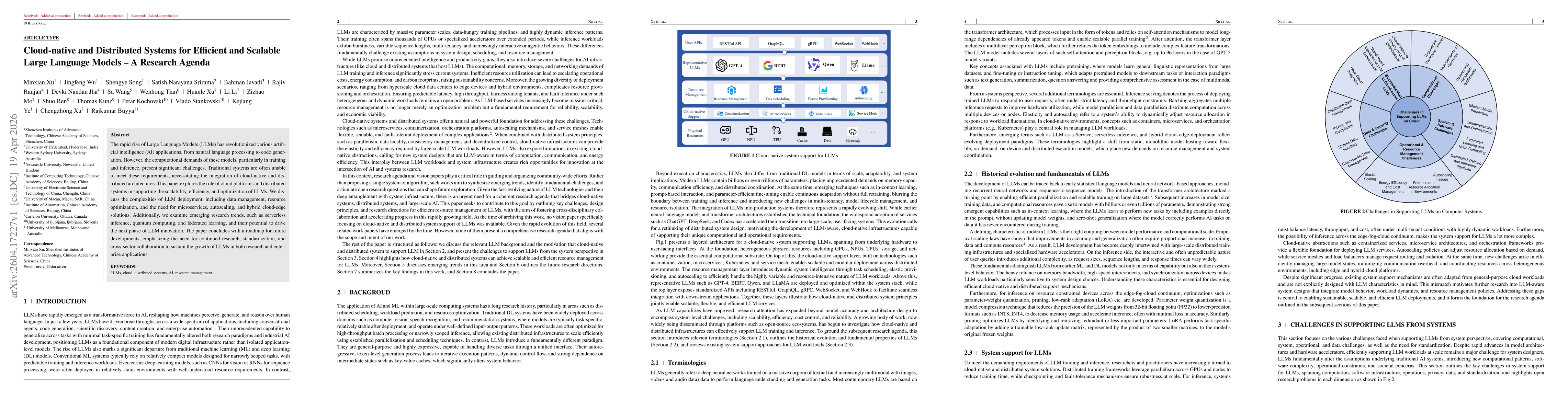 Thumbnail for Cloud-native and Distributed Systems for Efficient and Scalable Large Language Models -- A Research Agenda