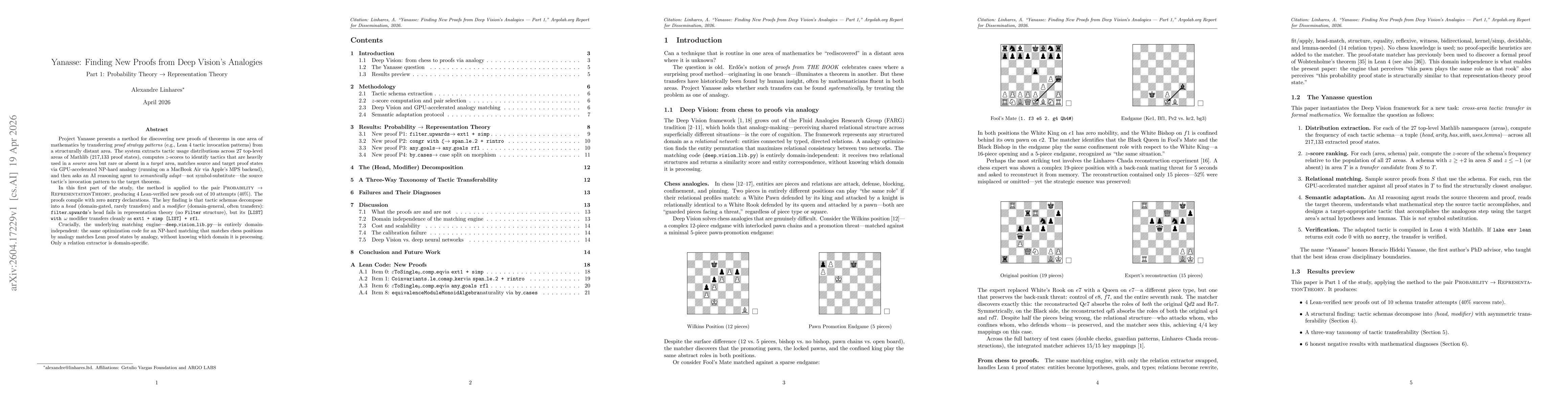 Thumbnail for Yanasse: Finding New Proofs from Deep Vision's Analogies, Part 1