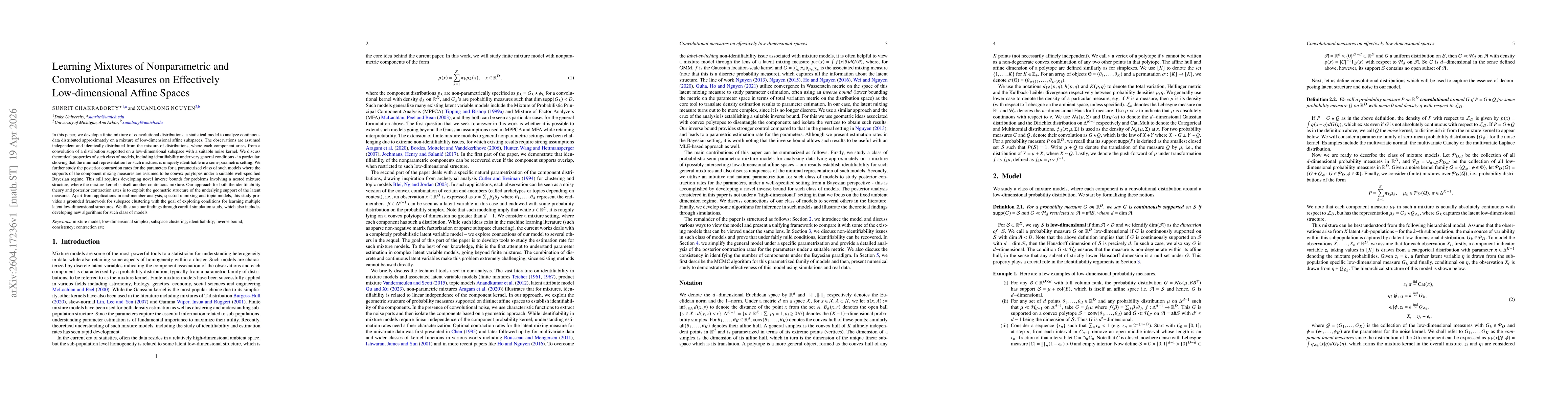 Thumbnail for Learning Mixtures of Nonparametric and Convolutional Measures on Effectively Low-dimensional Affine Spaces