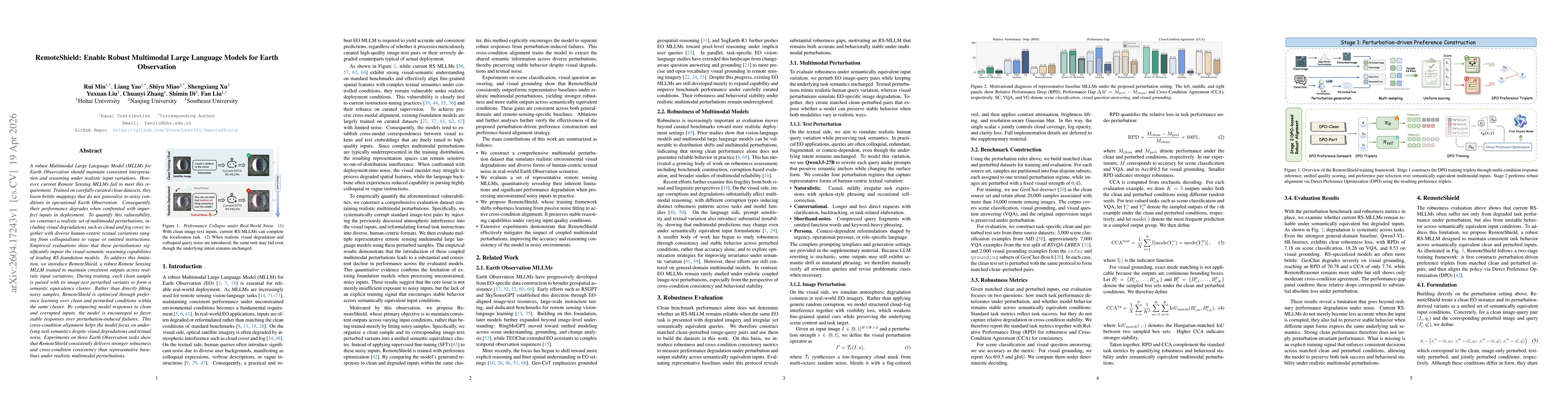 Thumbnail for RemoteShield: Enable Robust Multimodal Large Language Models for Earth Observation