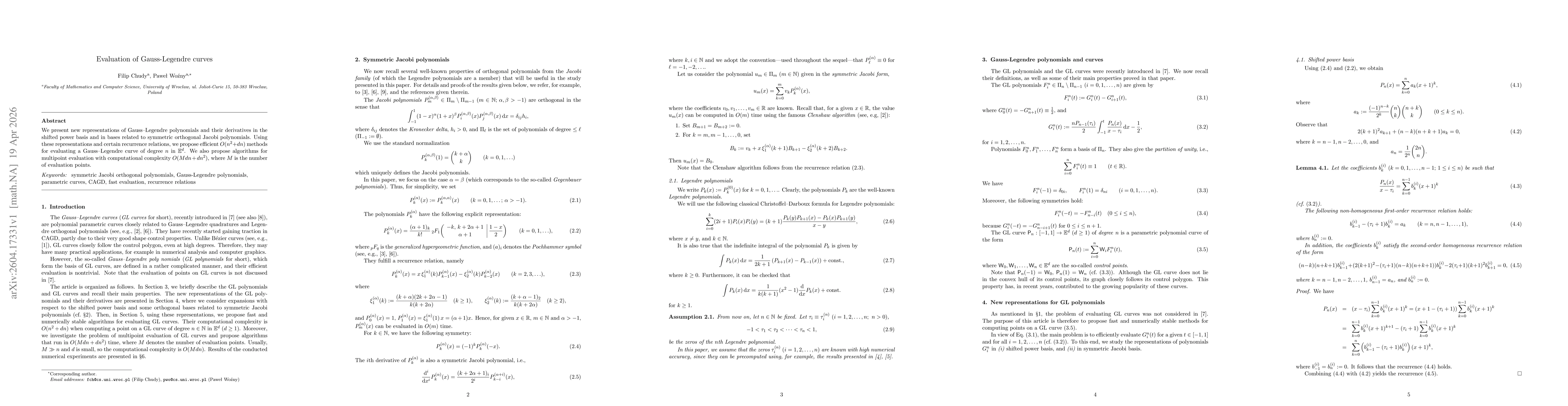 Thumbnail for Evaluation of Gauss-Legendre curves