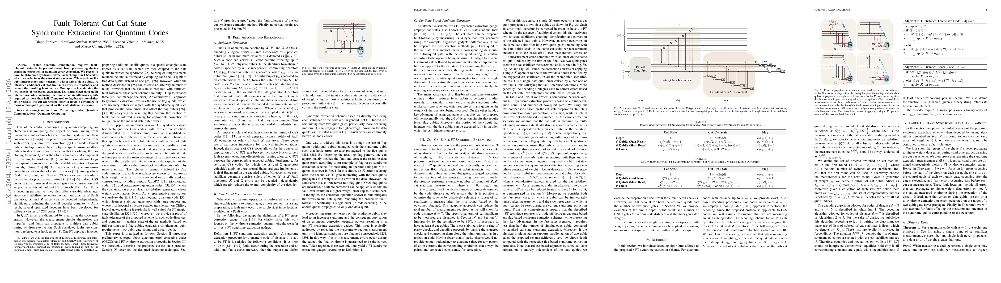 Thumbnail for Fault-Tolerant Cut-Cat State Syndrome Extraction for Quantum Codes