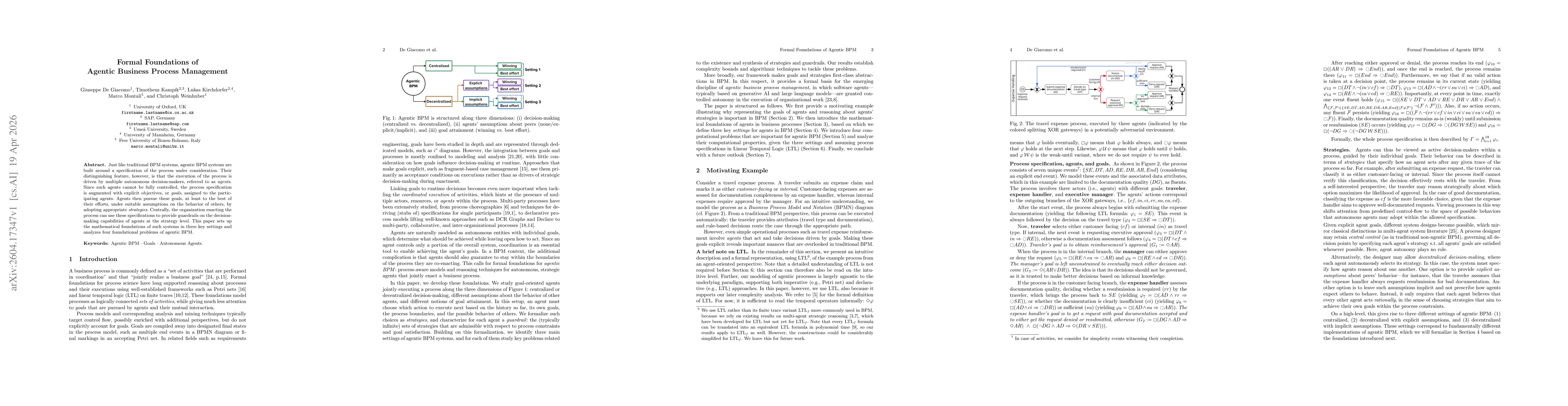 Thumbnail for Formal Foundations of Agentic Business Process Management